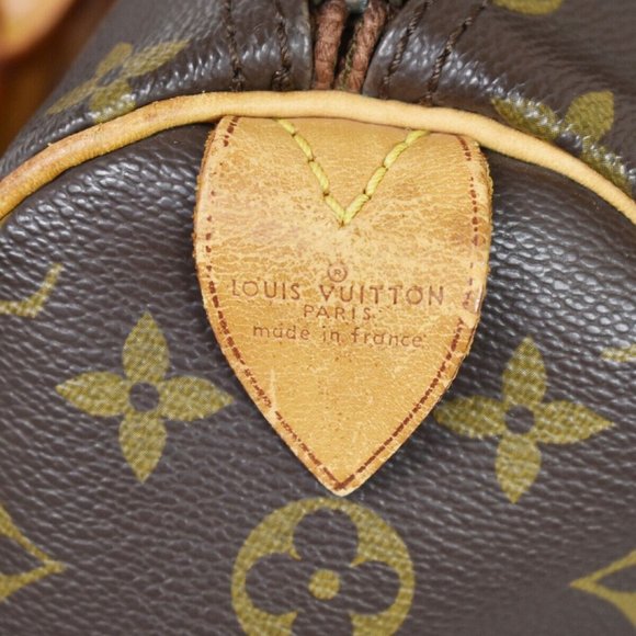 LOUIS VUITTON Speedy 35 Travel Hand Bag Monogram Leather Brown - Picture 15 of 16